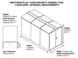 5ft x 11ft Metal Shed (Centurion P1)