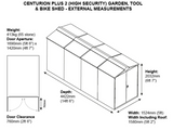 5ft x 14ft Metal Shed (The Centurion P2)
