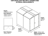 5ft x 7ft Metal Shed (The Centurion)