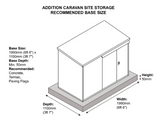 6x3 Caravan Site Storage - (The Addition) - 3 Point Locking