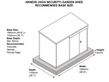 6ft x 3ft Metal Shed (The Annexe) - Police Preferred Specification
