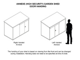 6ft x 3ft Metal Shed (The Annexe) - Police Preferred Specification