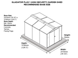 7ft x 11ft Metal Shed (The Gladiator P1)
