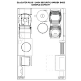 7ft x 11ft Metal Shed (The Gladiator P1)