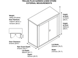 7ft x 3ft Metal Garden & Bike Shed (The Trojan Plus)