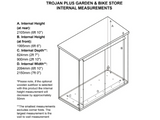 7ft x 3ft Metal Garden & Bike Shed (The Trojan Plus)