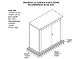 7ft x 3ft Metal Garden & Bike Shed (The Trojan Plus)