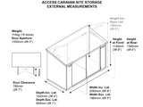 7x4 Caravan Site Storage (The Access) - 3 Point Locking