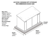 7x4 Caravan Site Storage (The Access) - 3 Point Locking
