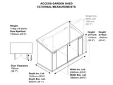 7x4 Metal Shed (The Access) - 3 Point Locking