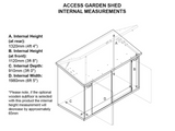 7x4 Metal Shed (The Access) - 3 Point Locking