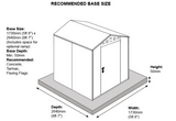 7ft x 5ft Metal Shed