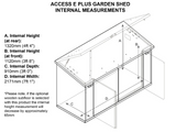 8x4 Metal Shed (The Access E-Plus) - 3 Point Locking