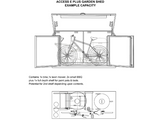 8x4 Metal Shed (The Access E-Plus) - 3 Point Locking