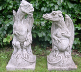 Dragon Kiss No Kiss Pair Statues