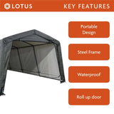 20ft x 12ft Lotus Populus Pop Up Portable Fabric Shed
