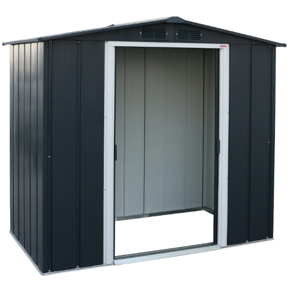 6ft x 4ft Sapphire Apex Metal Shed - Grey