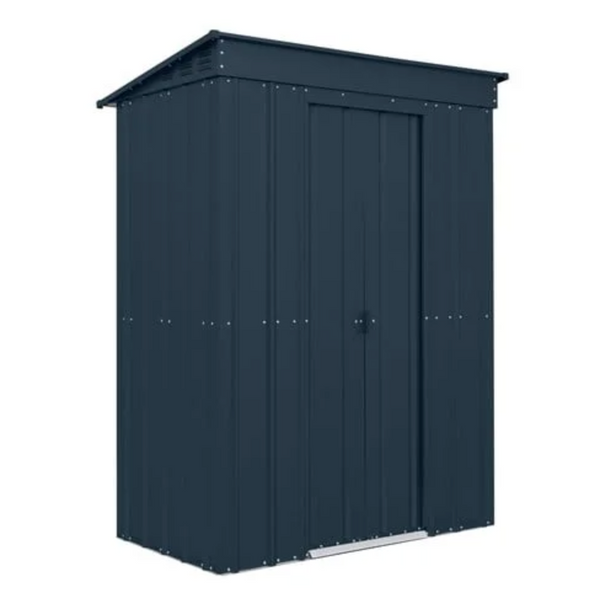 5ft x 3ft Pent Metal Garden Shed in Anthracite Grey