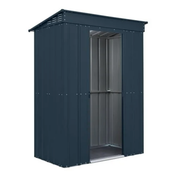 5ft x 3ft Pent Metal Garden Shed in Anthracite Grey