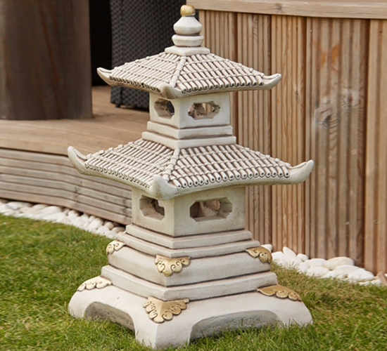 Two Tier Pagoda Oriental Garden Ornament