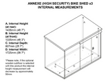 Bike Storage x 3 - Police Approved