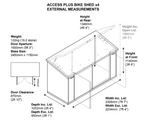 The Access Plus Metal Bike Storage Shed for 29ers - Store 4 bikes