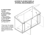 The Access Plus Metal Bike Storage Shed for 29ers - Store 4 bikes