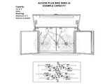 The Access Plus Metal Bike Storage Shed for 29ers - Store 4 bikes