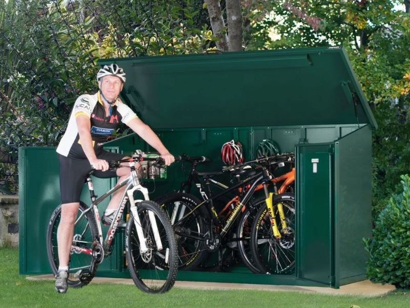 Metal bike storage box on sale