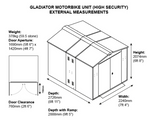 Motorbike Storage Garage 7ft 4" x 8ft 11"