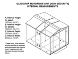 Motorbike Storage Garage 7ft 4" x 8ft 11"