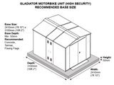Motorbike Storage Garage 7ft 4" x 8ft 11"