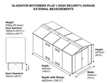 Motorcycle Garage Plus 1 - 7ft 4” x 14ft 6”
