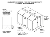 Motorcycle Garage Plus - 7ft 4" x 10ft 11"