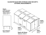 Quad Bike & ATV Storage Garage Plus 1