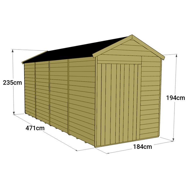 Store More Tongue and Groove Apex Shed