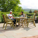 Freya 4 Seater Round Dining Set | Round Garden Dining Set