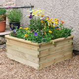 Square Raised Bed Sleeper Planter
