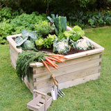 Square Raised Bed Sleeper Planter