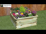 Square Raised Bed Sleeper Planter