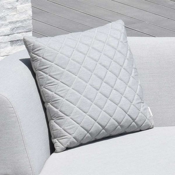 Fabric Scatter Cushion Quilted (Pack of 2) in Lead Chine