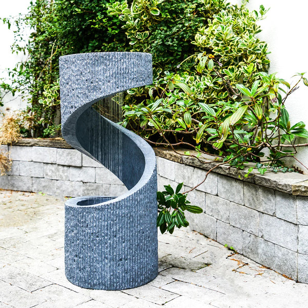 Outdoor Spiral Water Feature Cement