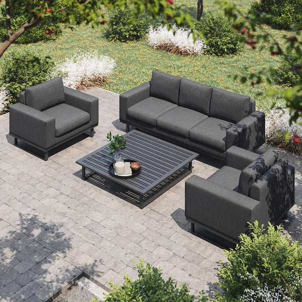 Ethos 3 Seat Sofa Set in Charcoal