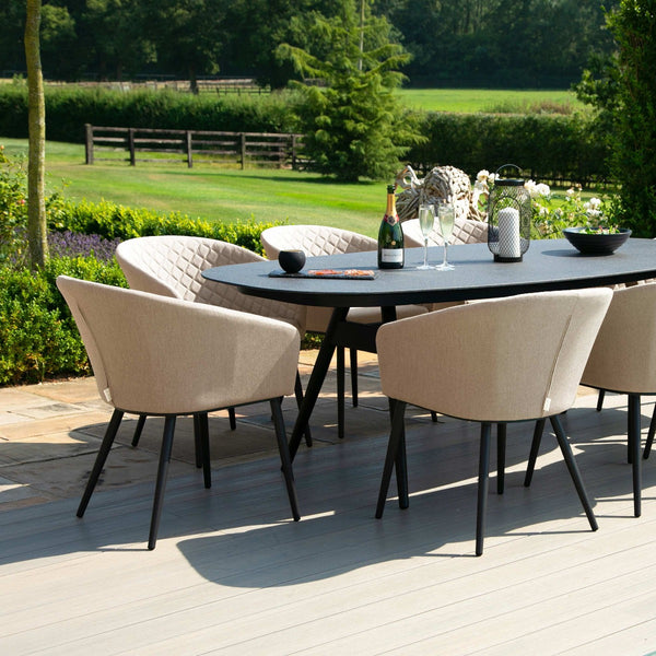 Ambition 8 Seat Oval Dining Set in Taupe