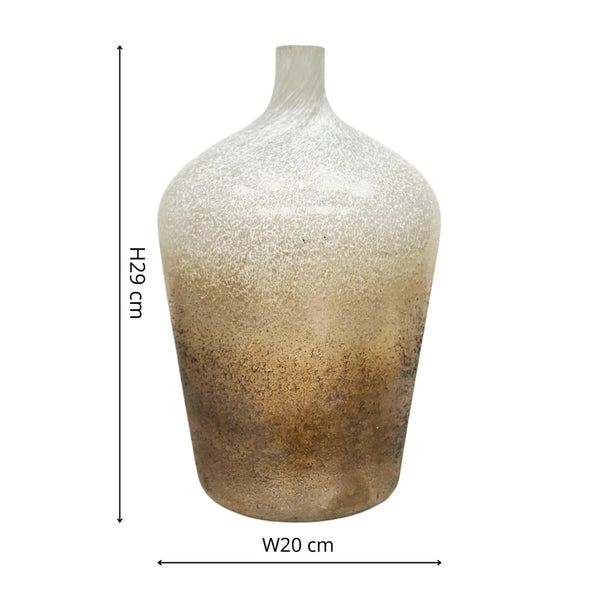 Verre Stem Gold Frosted Vase