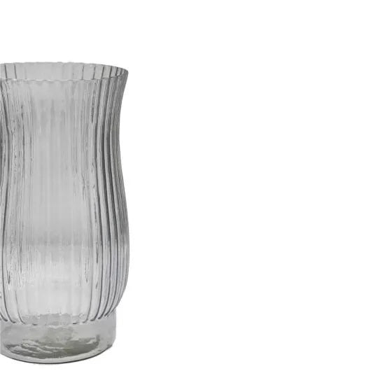 Airlie Ribbed Vase Grey