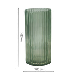 Daphne Ribbed Vase Sage Medium