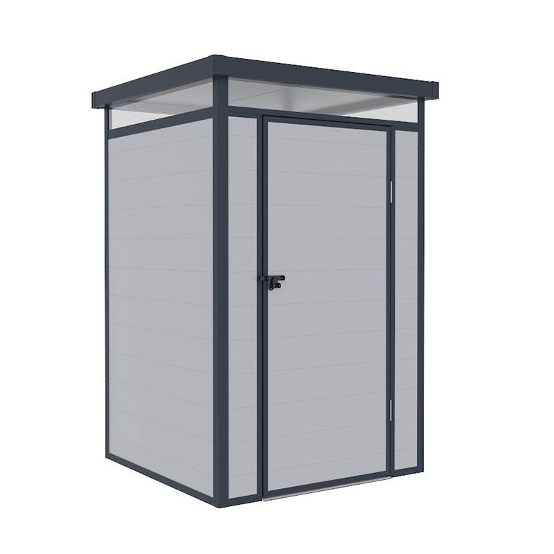 4ft x 4ft Lotus Curo Pent Plastic Shed in Grey