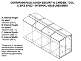 5ft x 14ft Metal Shed (The Centurion P2)