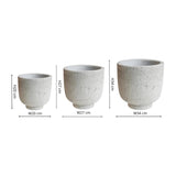 Outdoor Seattle Cement Planter Set of 3